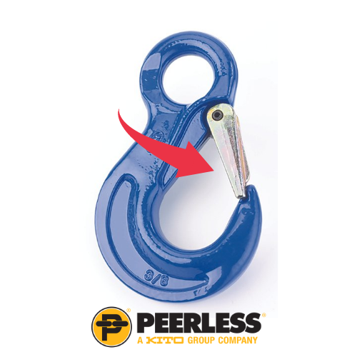 Safety Chain S-Hook with Spring Latch - 3/8 (SWL-038) - Single