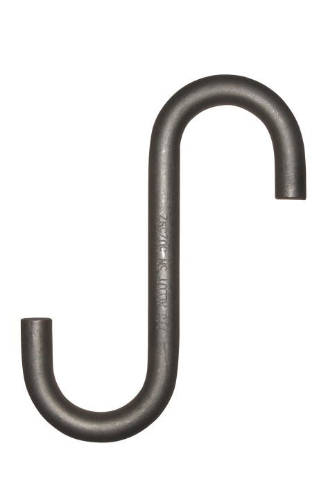 3.5 Flat S-Hooks, 2 Hooks, Zinc, Peerless Chain Company, #4735239C 