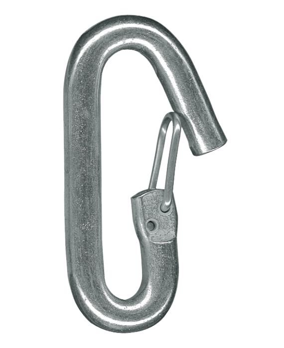 1/4 X 4' Trailer Safety Chain - Zinc Plated Steel - 7/16 S-Hooks with  Latch - 5200 Pound Breaking Capacity - RV, Trailer, Travel, Towing