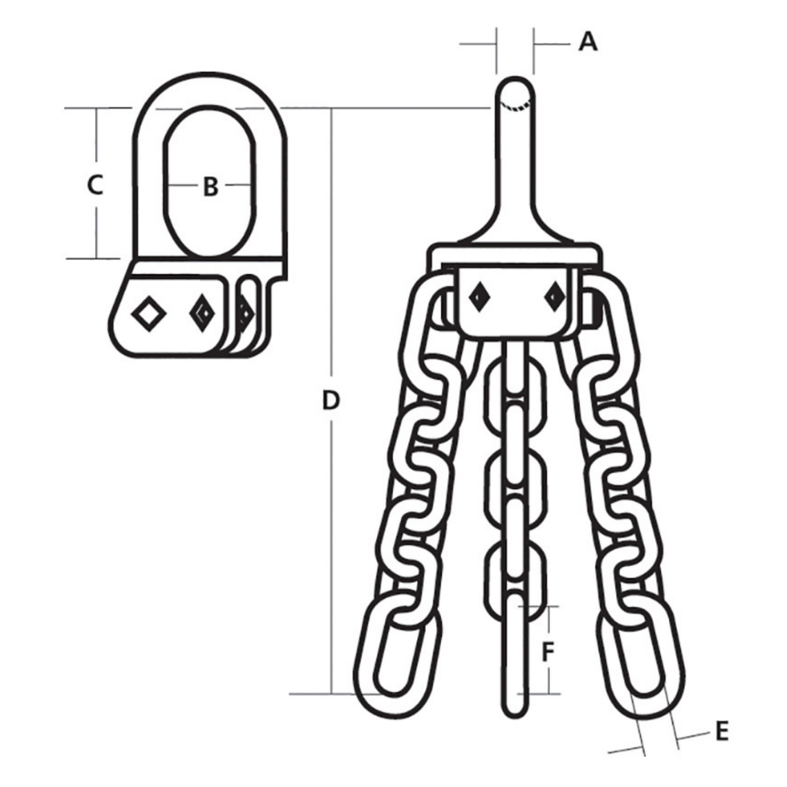 Peerless | Accoloy Steady-Lift Magnet Chains (3 Point Suspension)